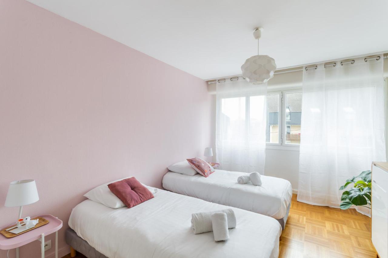 Rosa, Confortable 2 Chambres Avec Parking Dans Le Centre แรนส์ ภายนอก รูปภาพ
